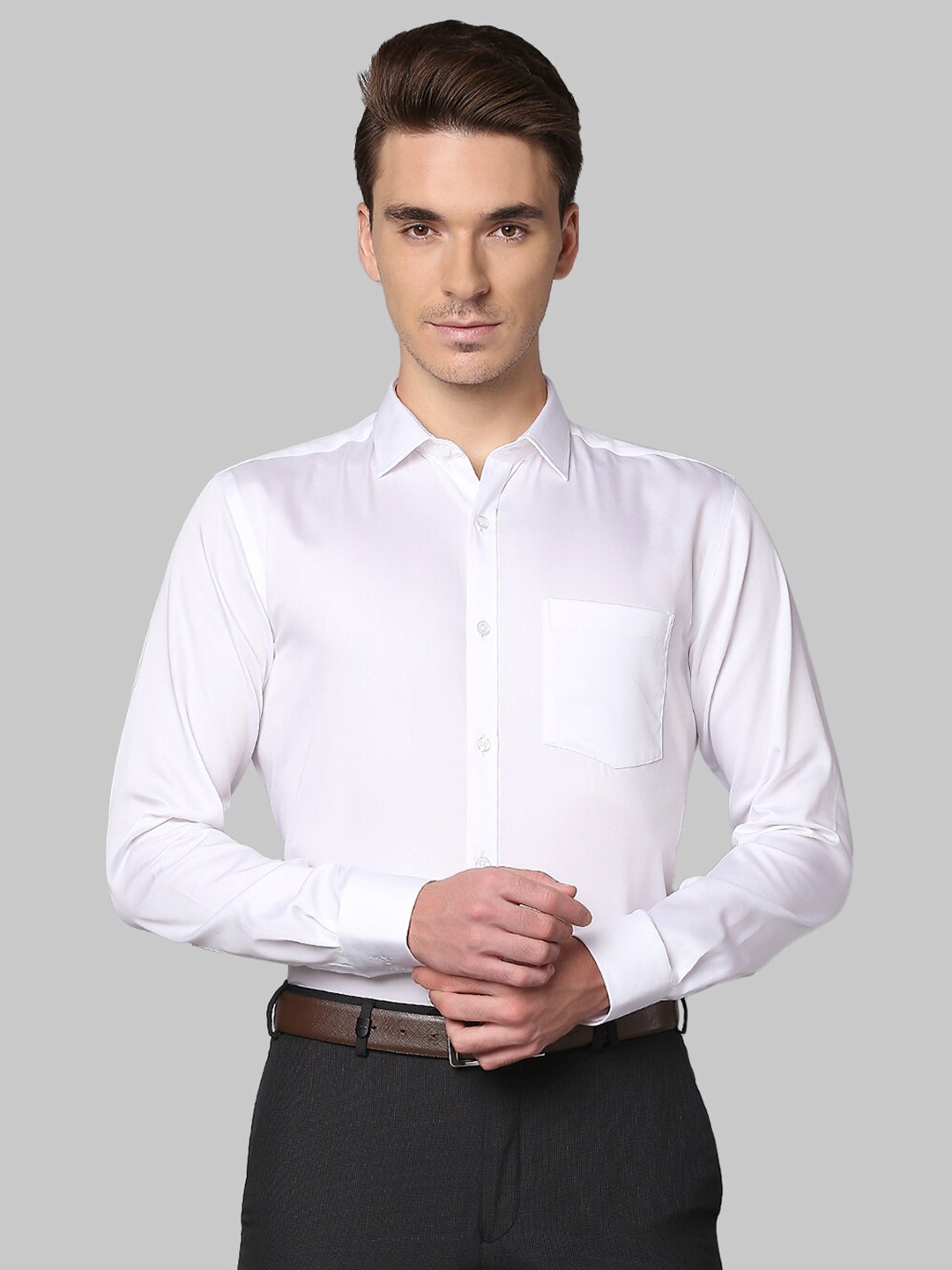 

Park Avenue Men White Slim Fit Formal Shirt