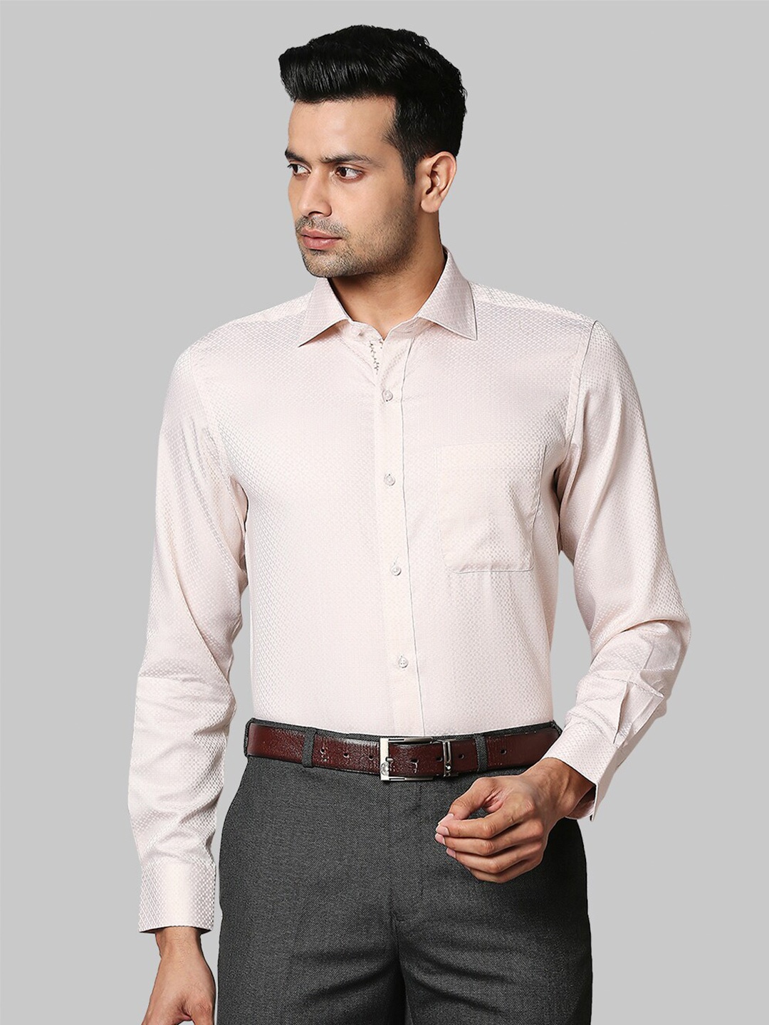 

Raymond Men Beige Formal Shirt