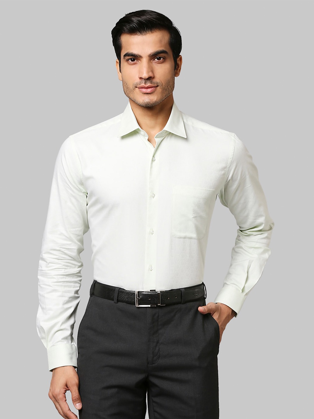 

Raymond Men Green Formal Shirt