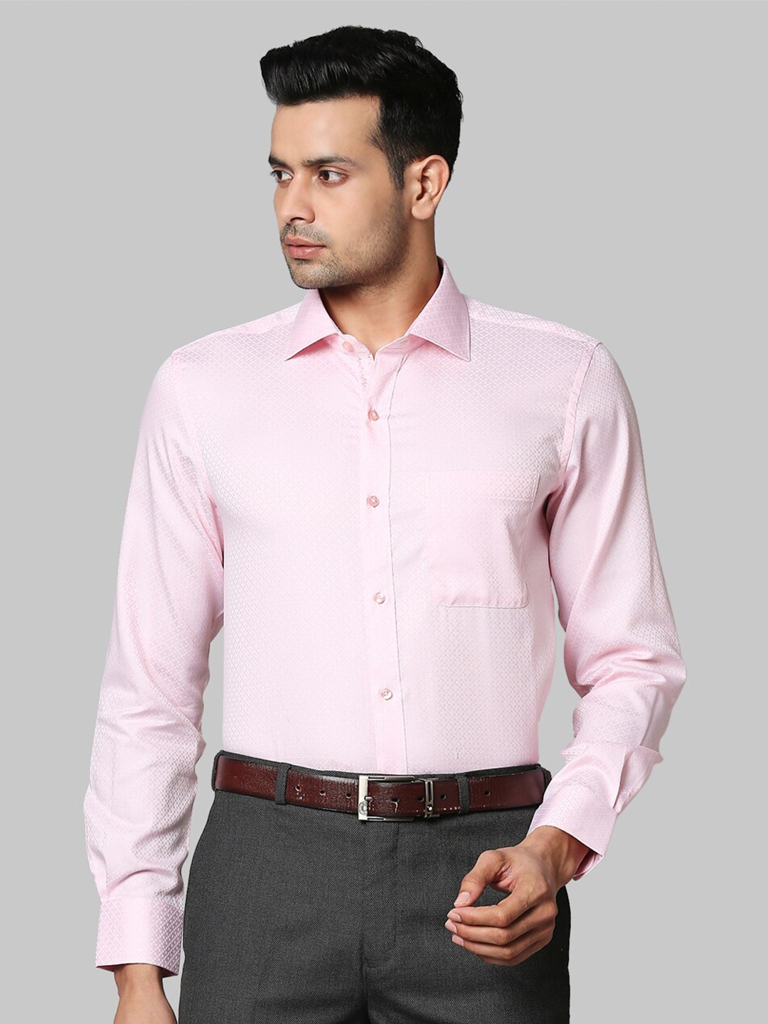 

Raymond Men Pink Formal Cotton Shirt