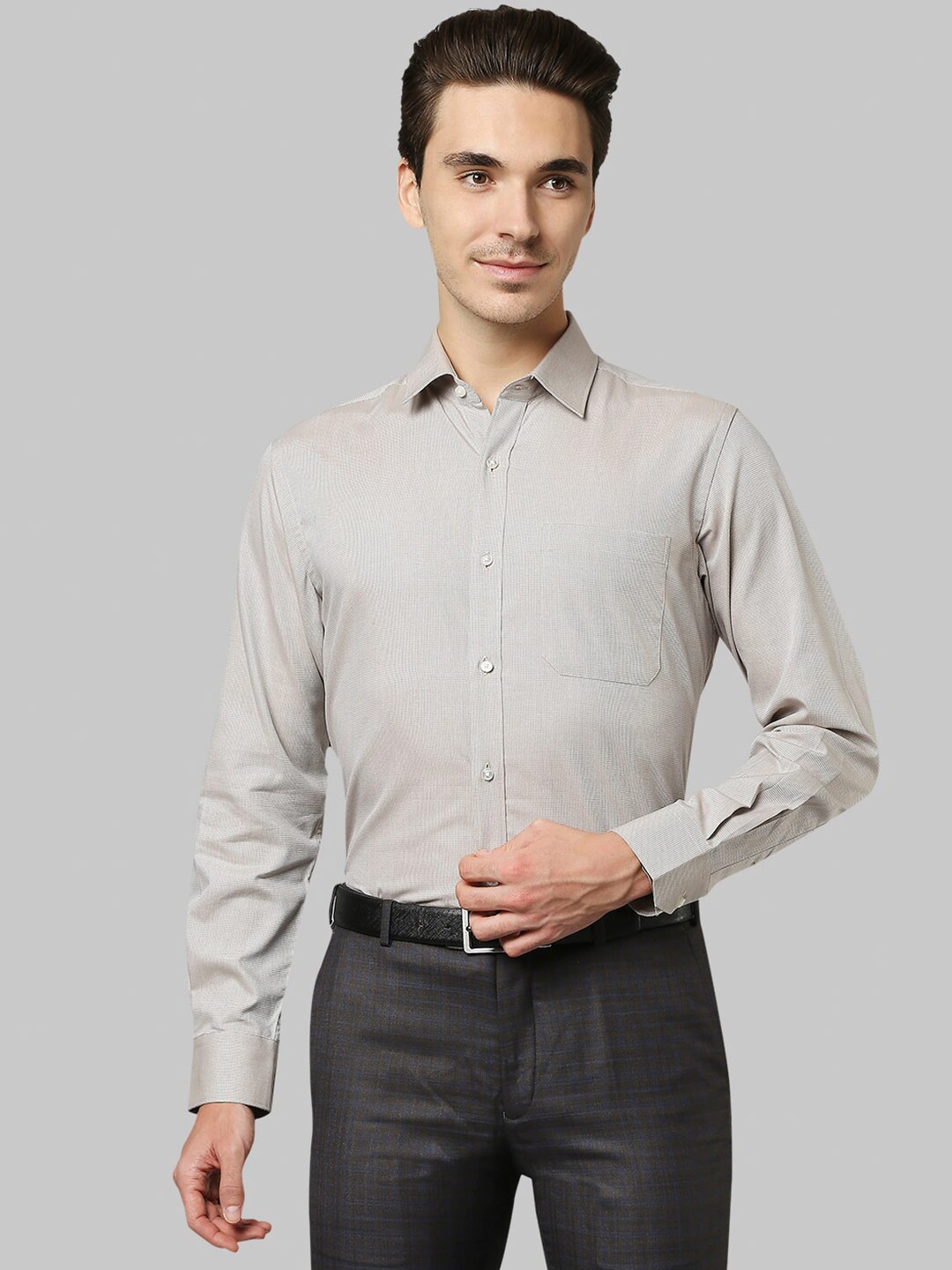 

Raymond Men Beige Formal Shirt