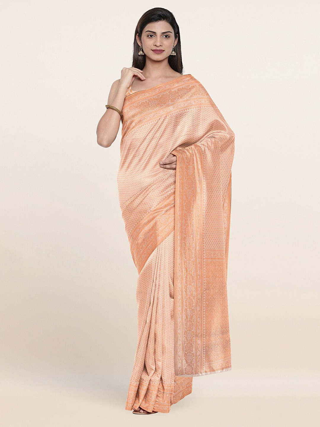 

Pothys Cream-Coloured Woven Design Saree