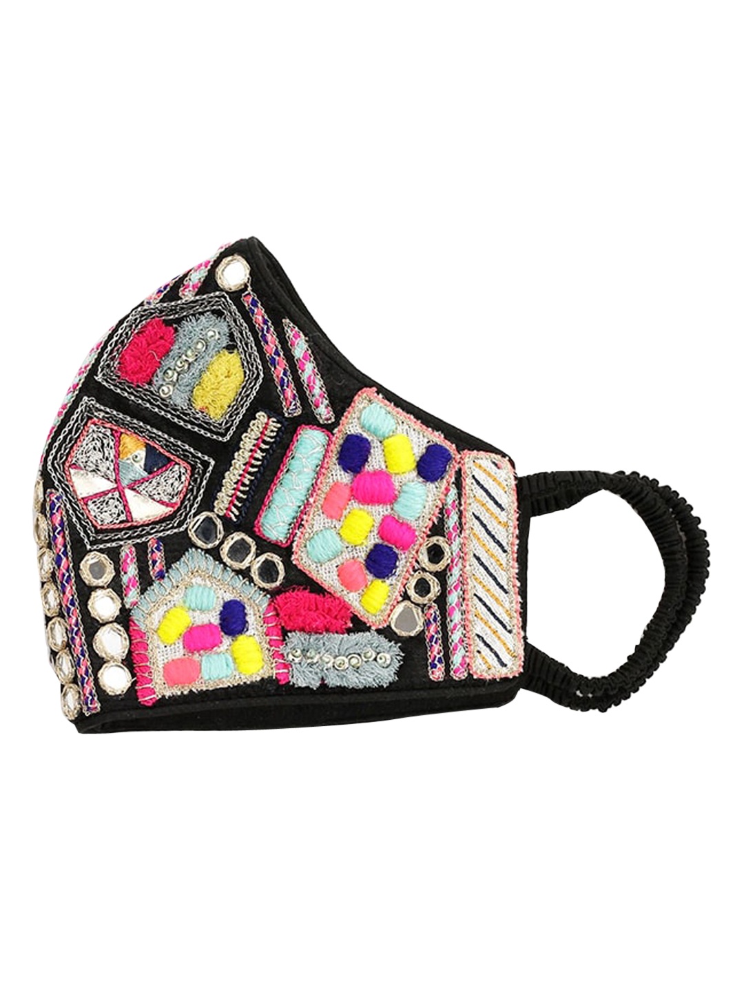 

Payal Singhal Women Black Embroidered Reusable 3 Ply Outdoor Masks