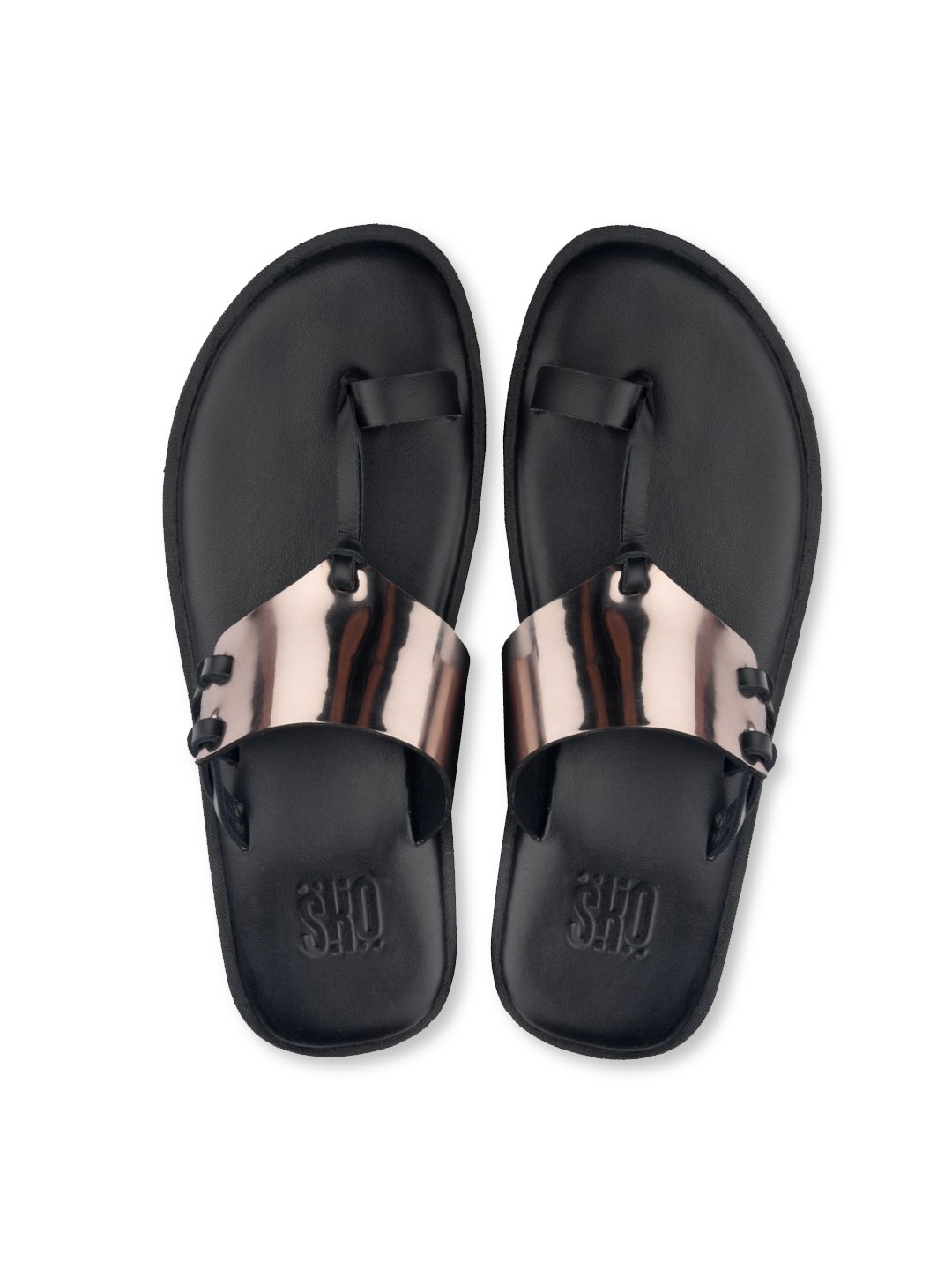 

SKO Men Black Ethnic One Toe Flats