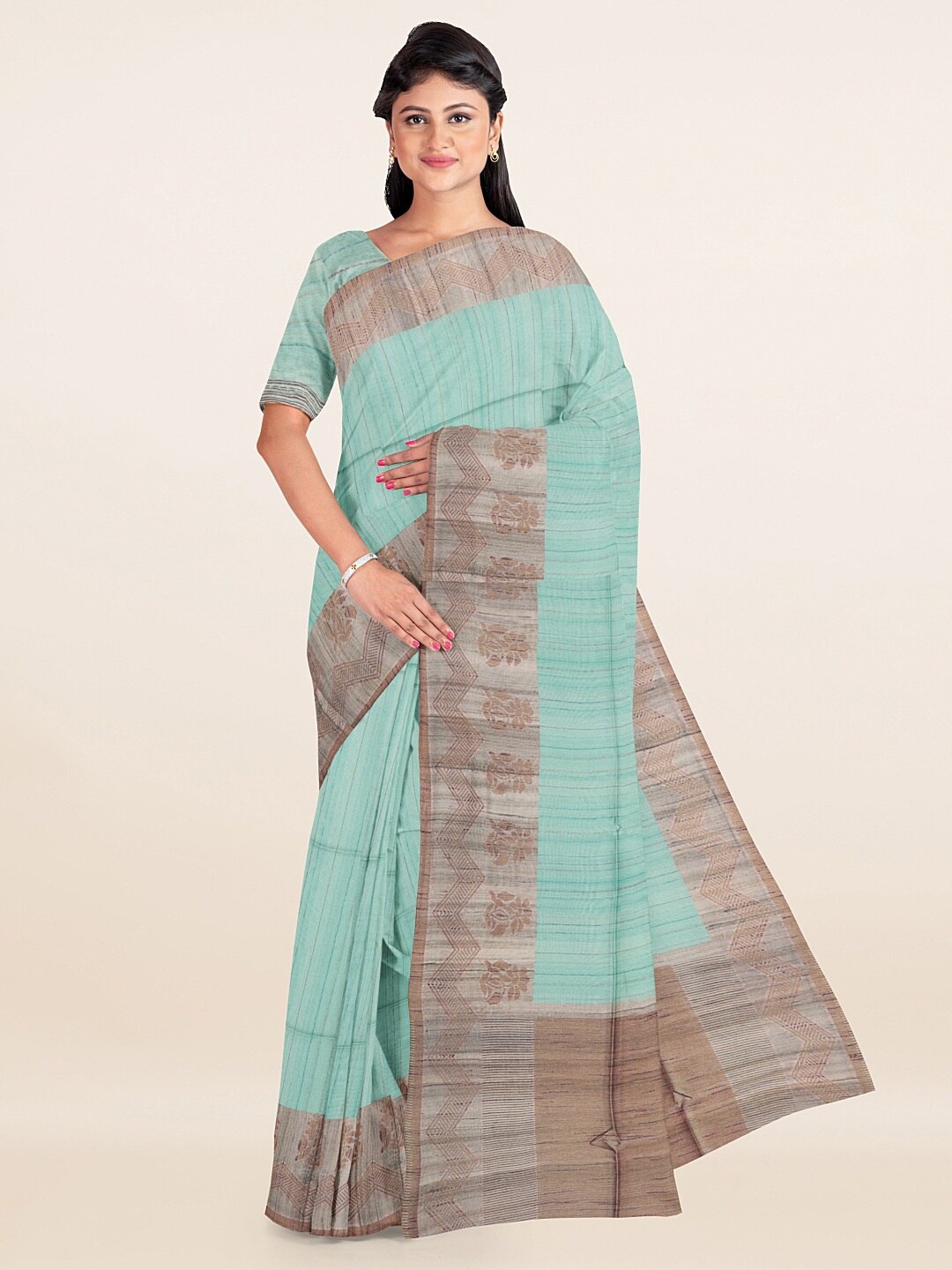 

Pothys Green Woven Design Saree