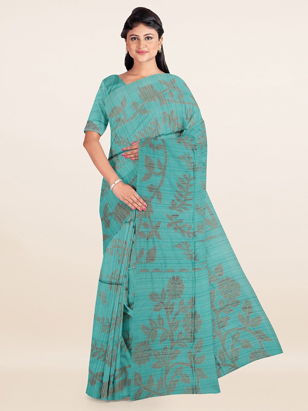 

Pothys Green Woven Design Saree