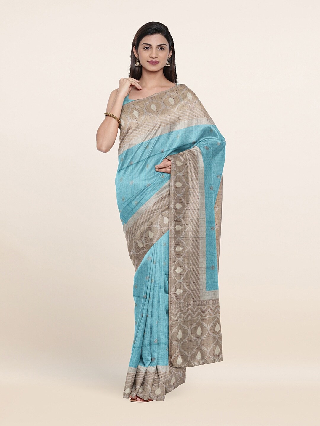 

Pothys Blue Woven Design Saree