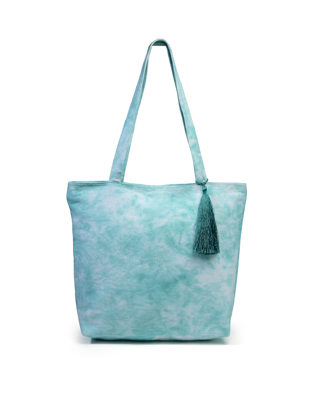 

J Style Blue & White Textured Oversized Shoulder Bag