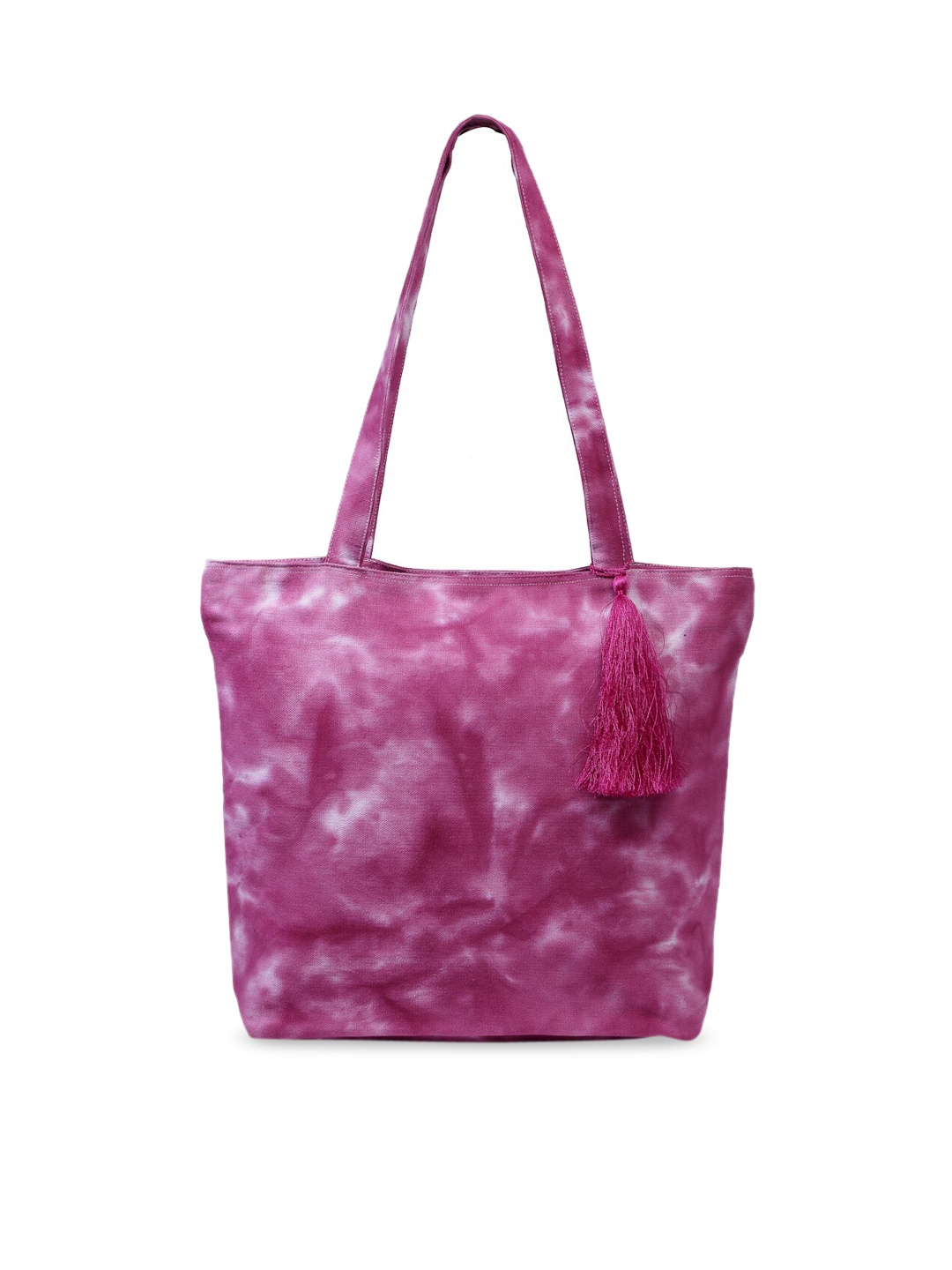 

J Style Purple & White Printed Shopper Tote Bag