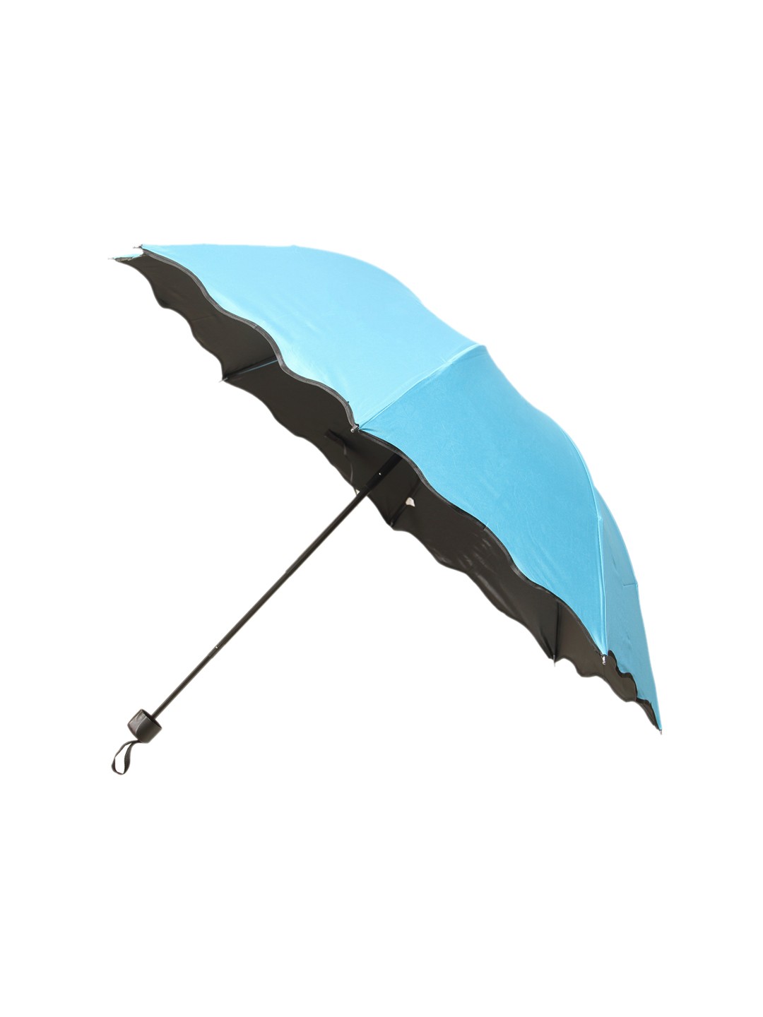 

Calvadoss Men Turquoise Blue Solid 3-Fold Umbrella