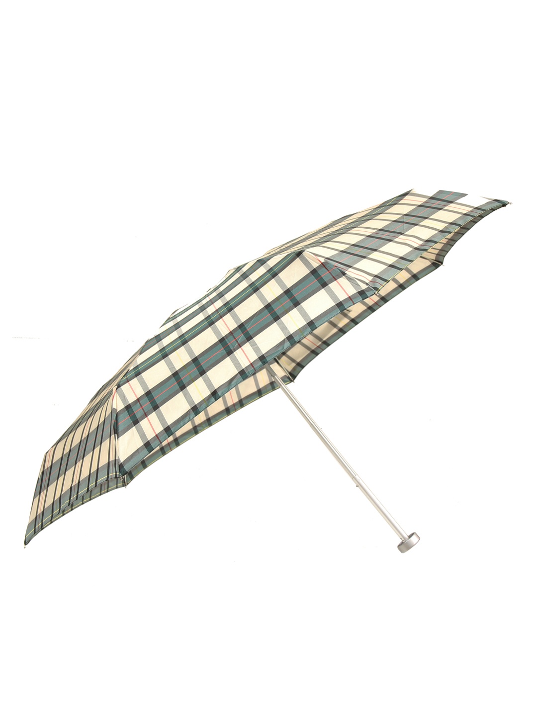 

Calvadoss Men Green Checked 5-Fold Umbrellas