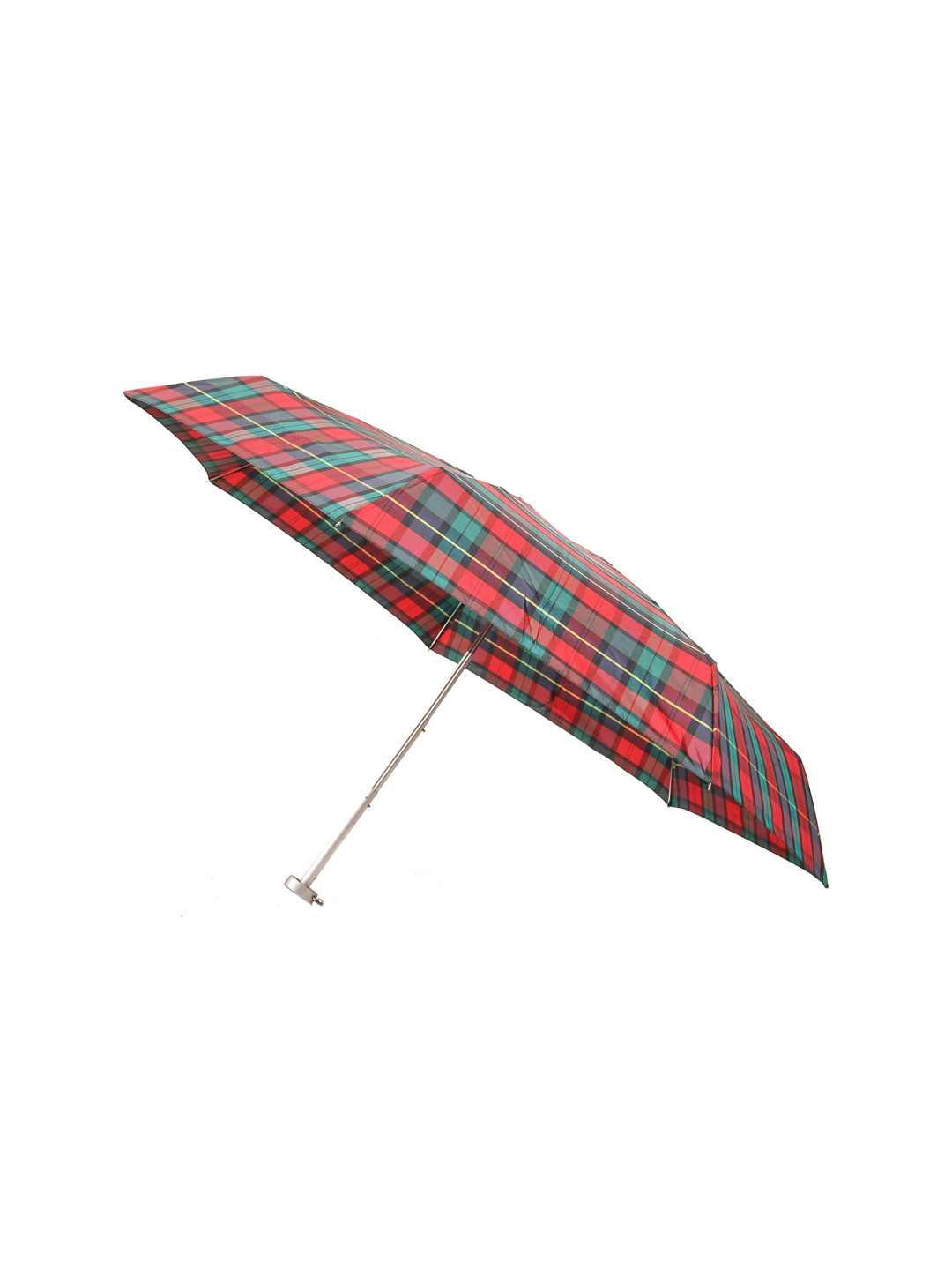 

Calvadoss Men Green & Red Checked 5-Fold Umbrellas