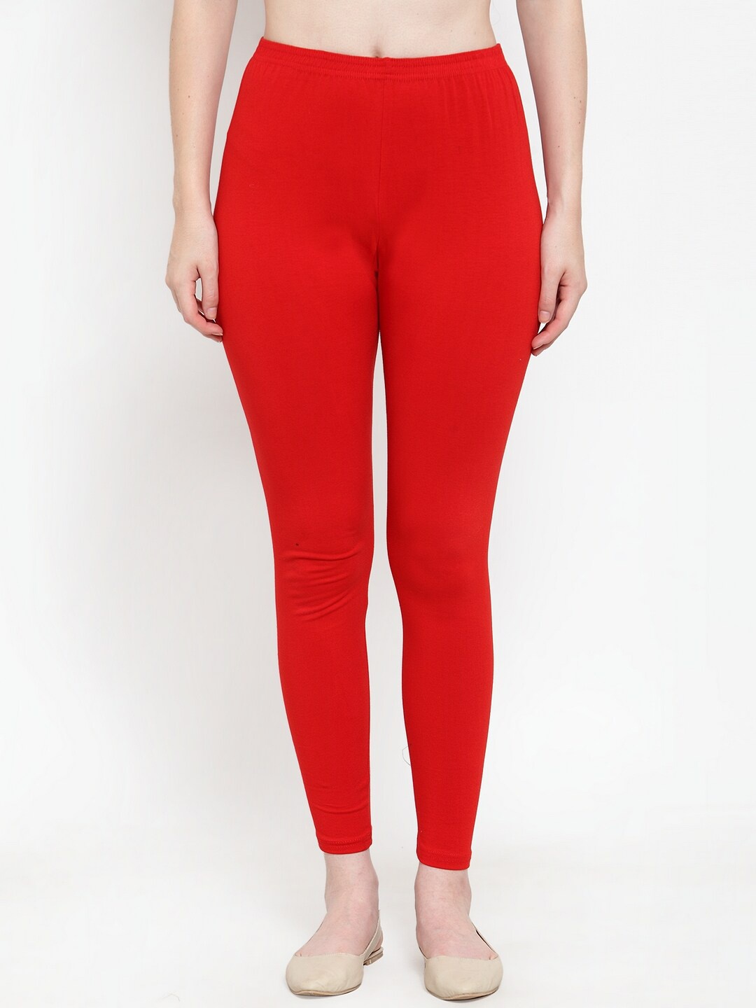 

Jinfo Women Red Ankle-Length Leggings