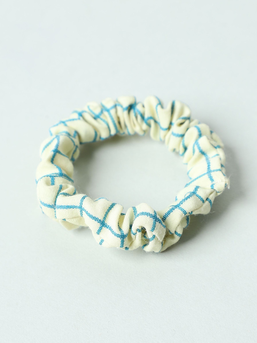 

ONLY Women Set of 4 Off White & Blue Ponytail Holders