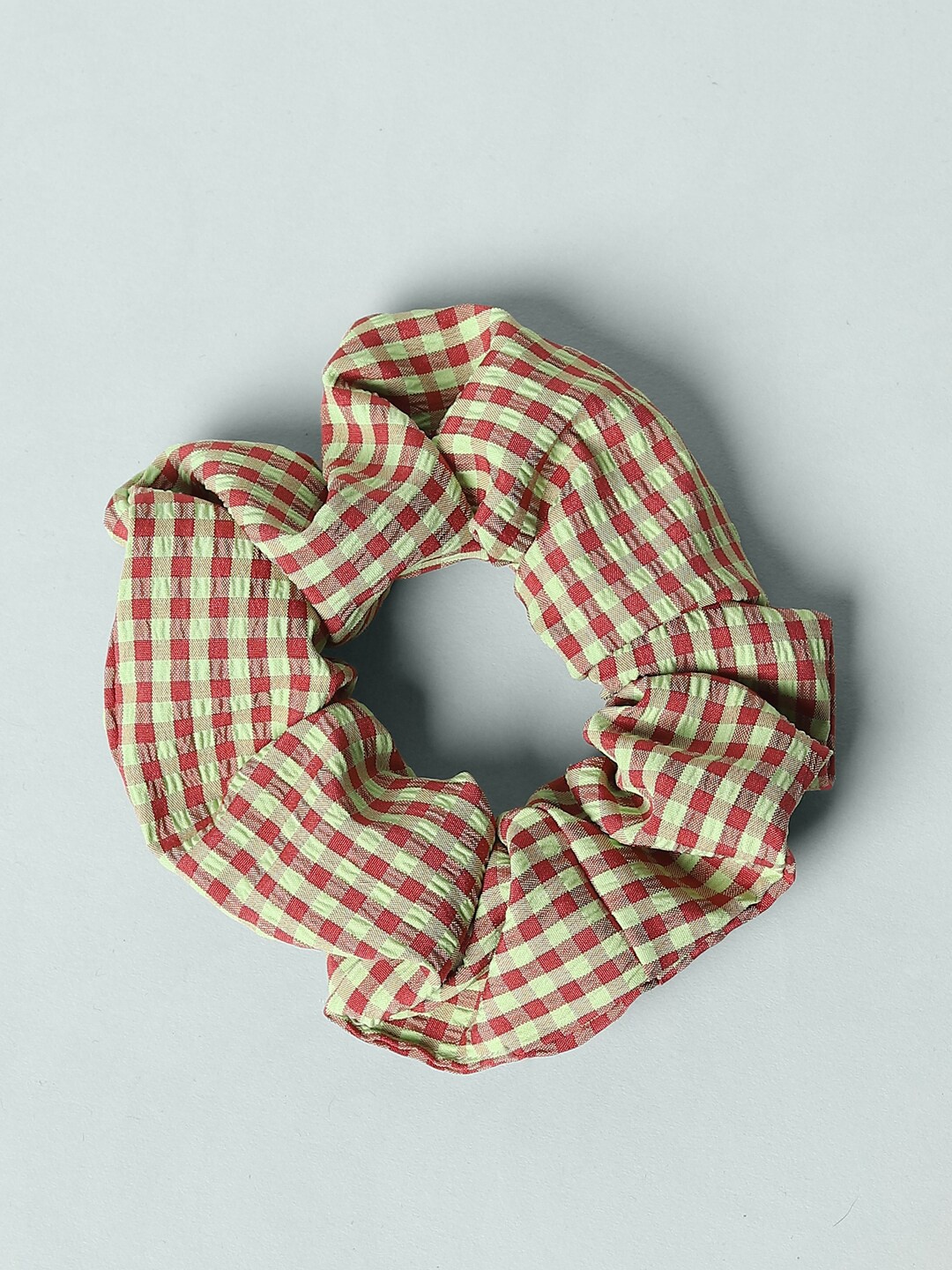 

ONLY Women Green & Red Checked Scrunchies