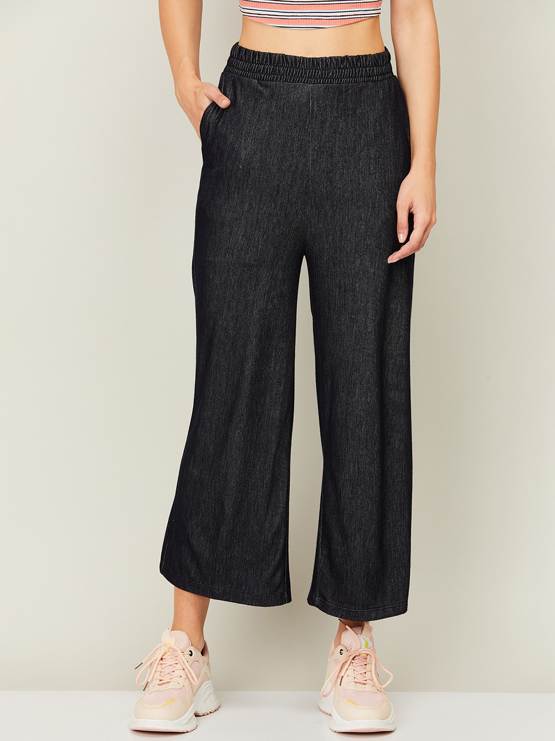 

Ginger by Lifestyle Women Blue Parallel Trousers