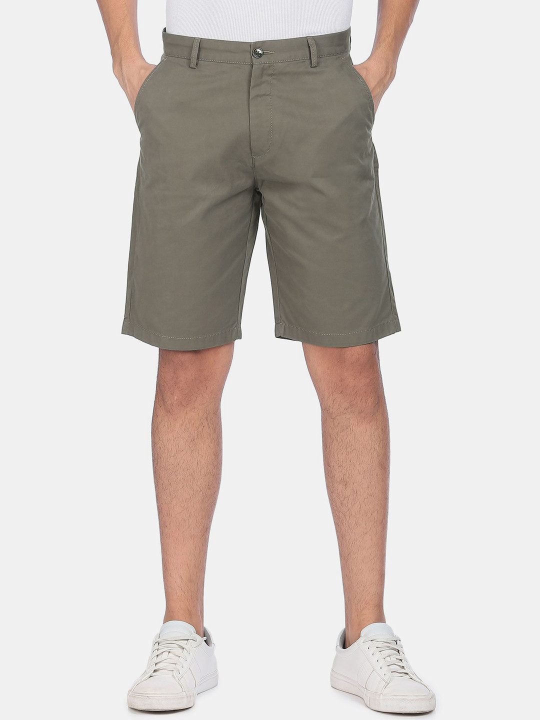 

Arrow Sport Men Grey Mid Rise Cotton Shorts