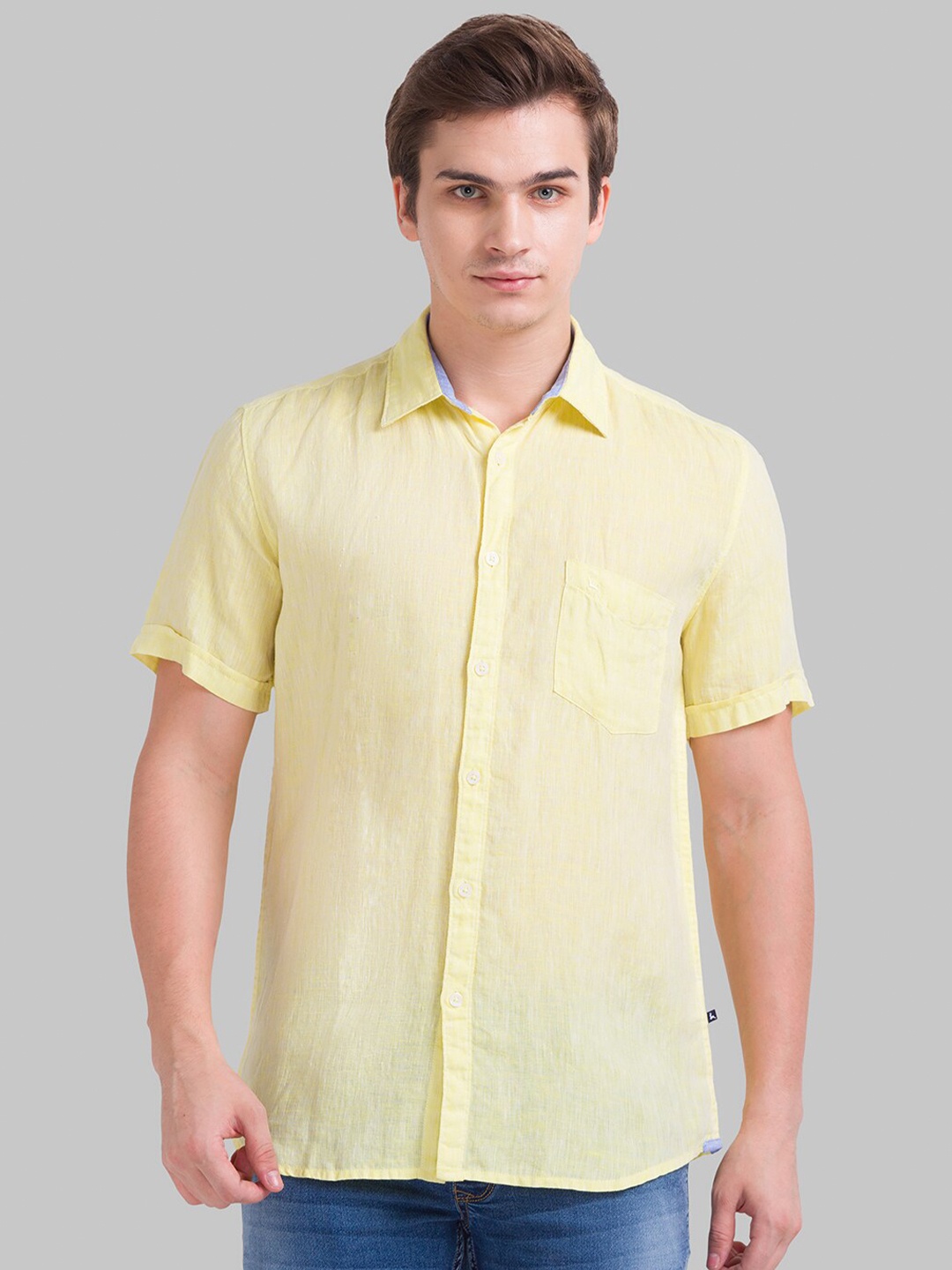 

Parx Men Yellow Slim Fit Casual Shirt