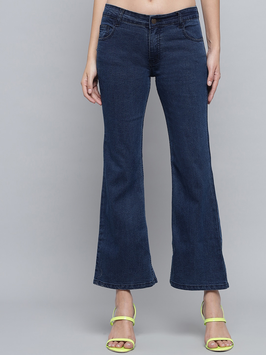 

Kotty Women Blue Jean Flared Low-Rise Stretchable Jeans