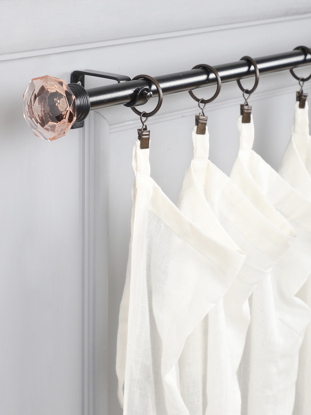 

The Decor Mart Black Curtain Rods and Brackets