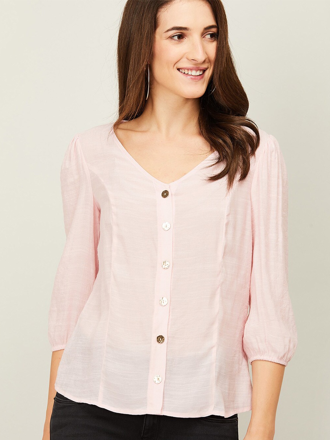 

Bossini Pink Shirt Style Top