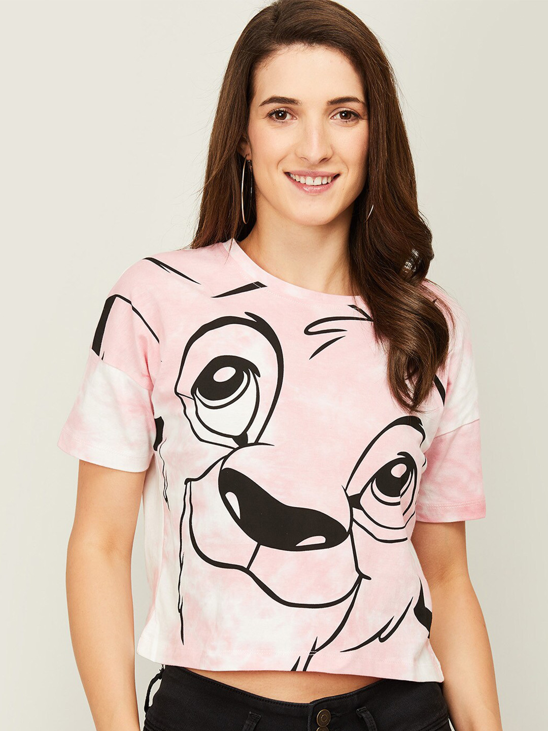 

Ginger by Lifestyle Off White Print Crop Top