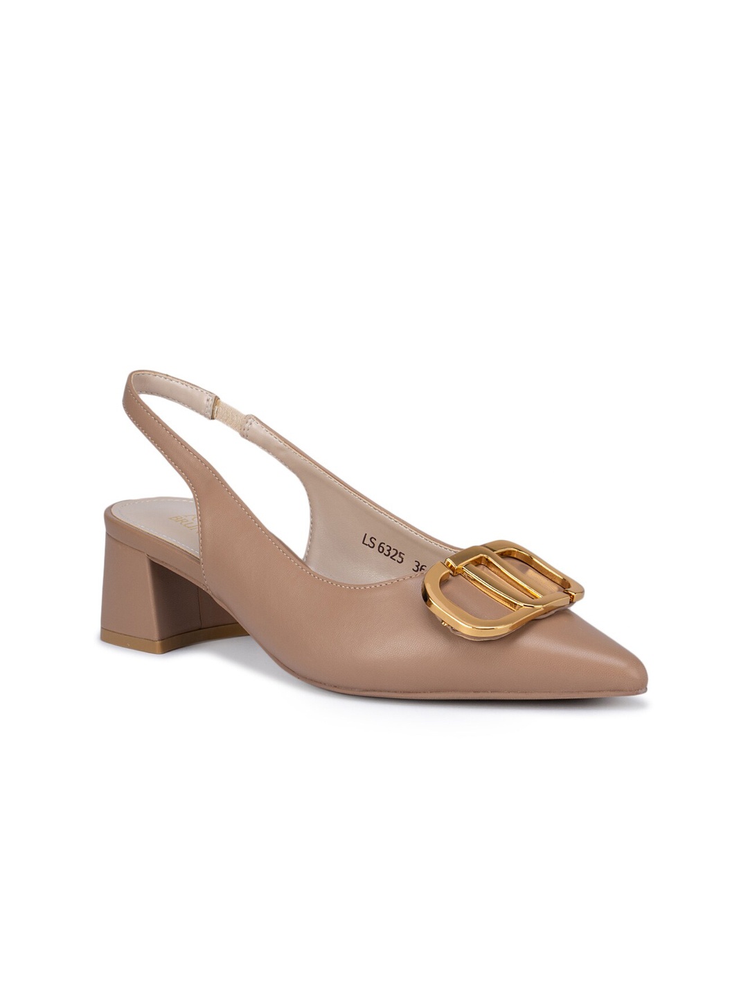 

ROSSO BRUNELLO Beige PU Block Mules