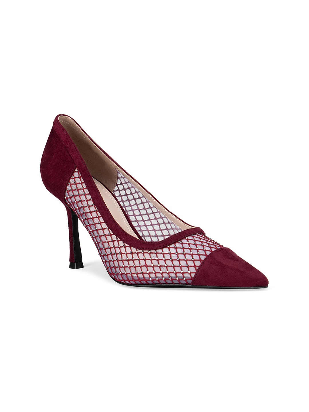 

ROSSO BRUNELLO Women Burgundy Embellished PU Pumps