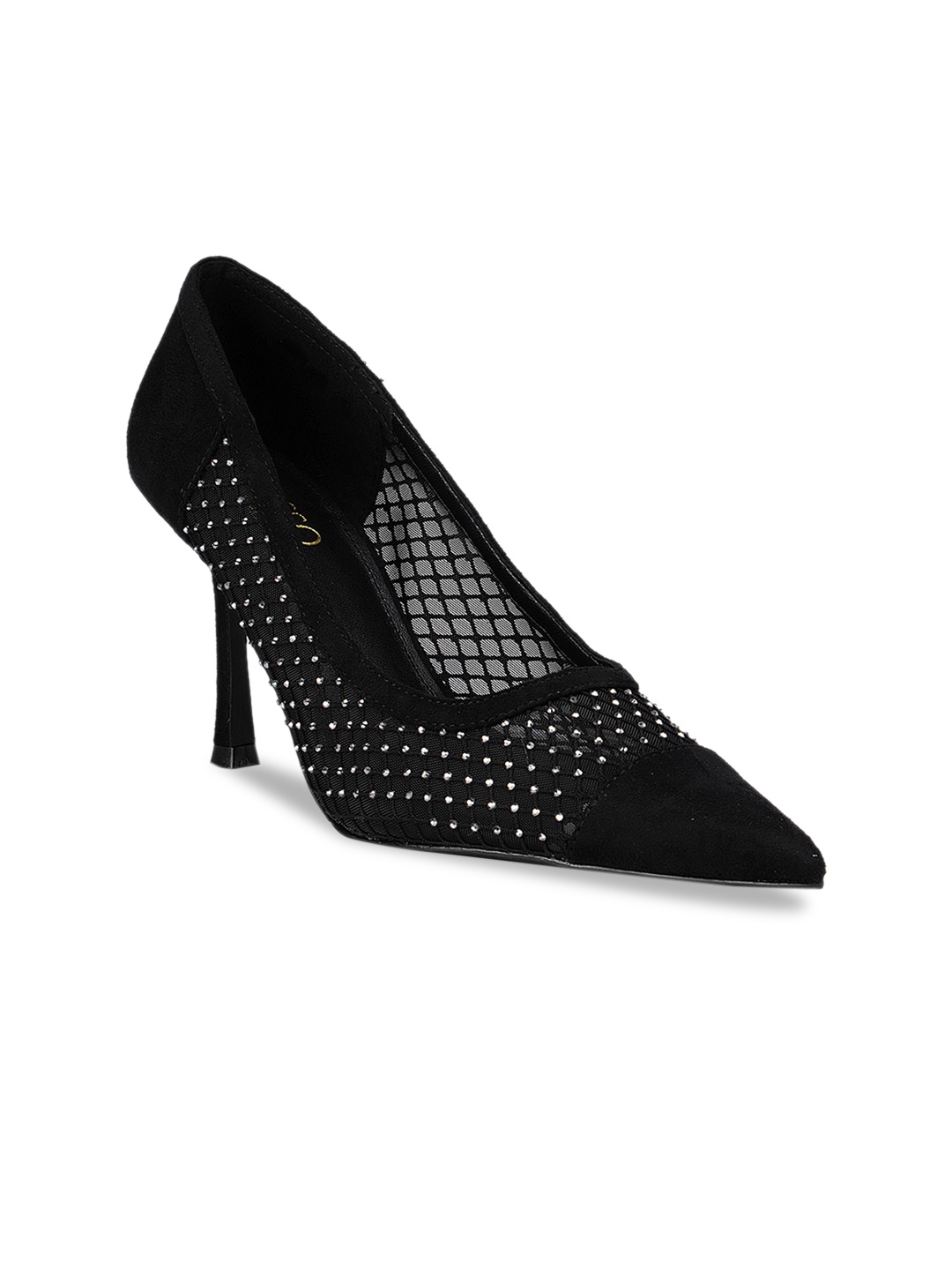 

ROSSO BRUNELLO Black PU Party Stiletto Pumps