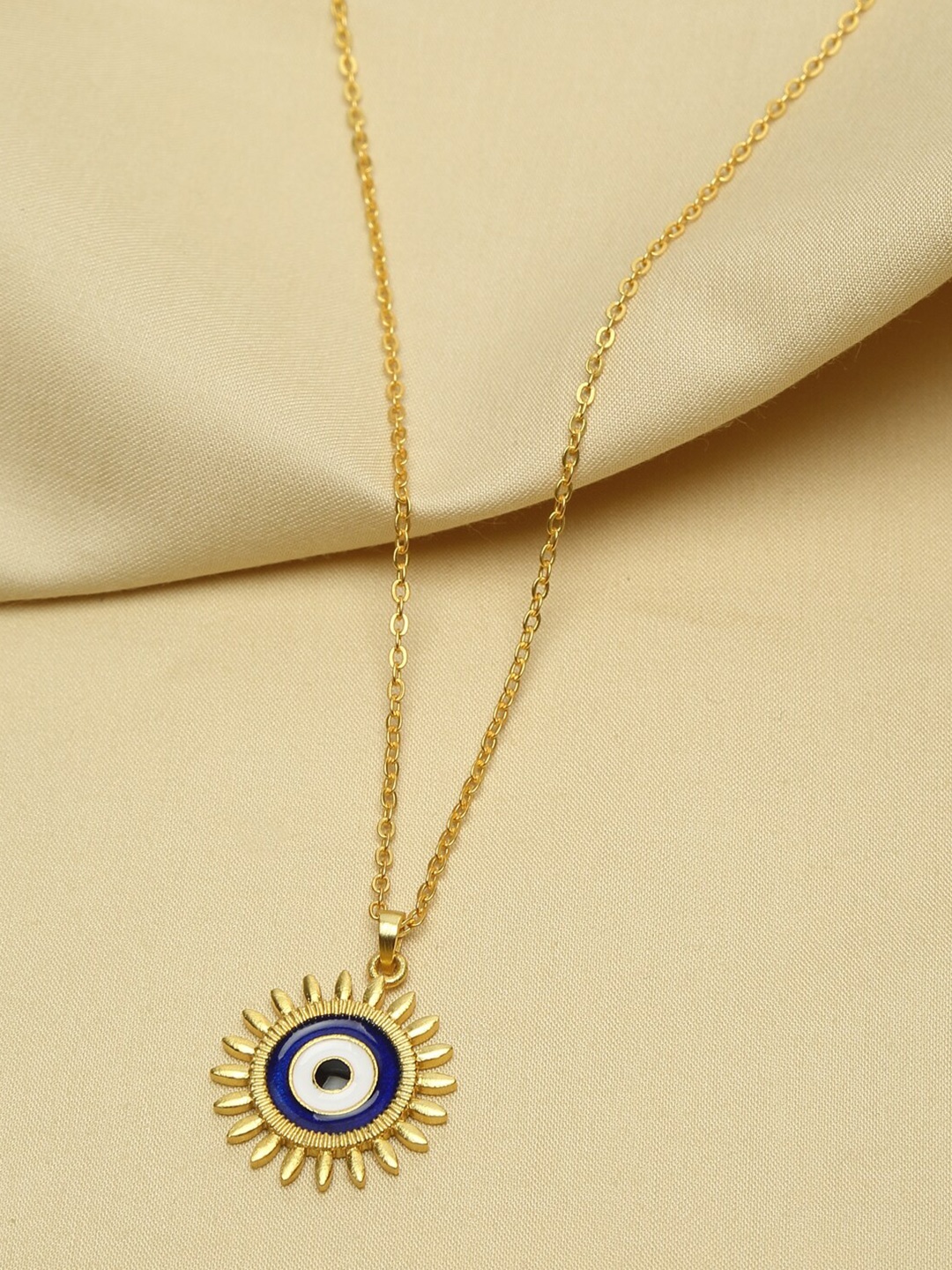 

EK BY EKTA KAPOOR Blue 22K Gold Plated Chain