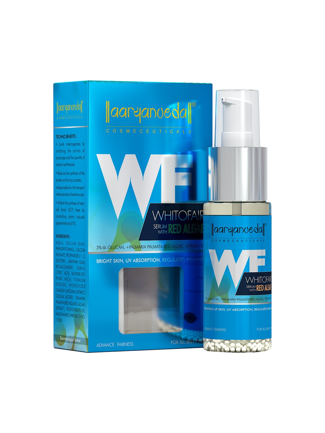 

Aryanveda Whitofair Face Serum For Glowing Skin & UV Protection - 60ml, Blue