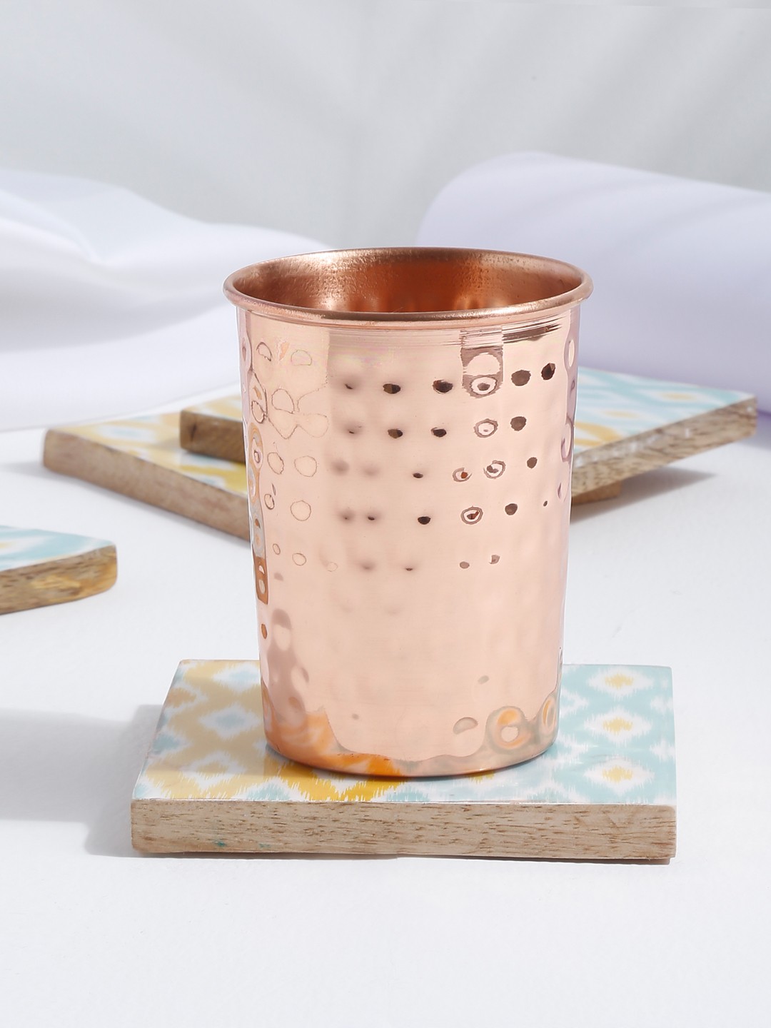 

EK BY EKTA KAPOOR Copper-Toned Hammered Copper Glass - 300 ml