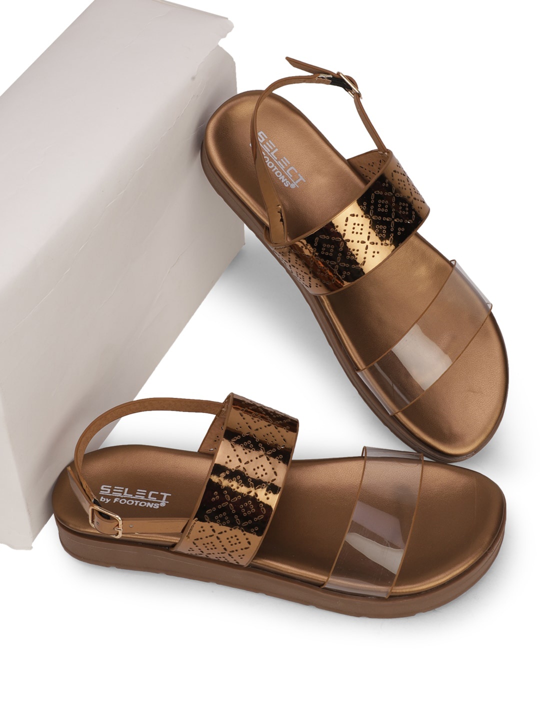 

FOOTONS Women Copper-Toned Printed Espadrilles