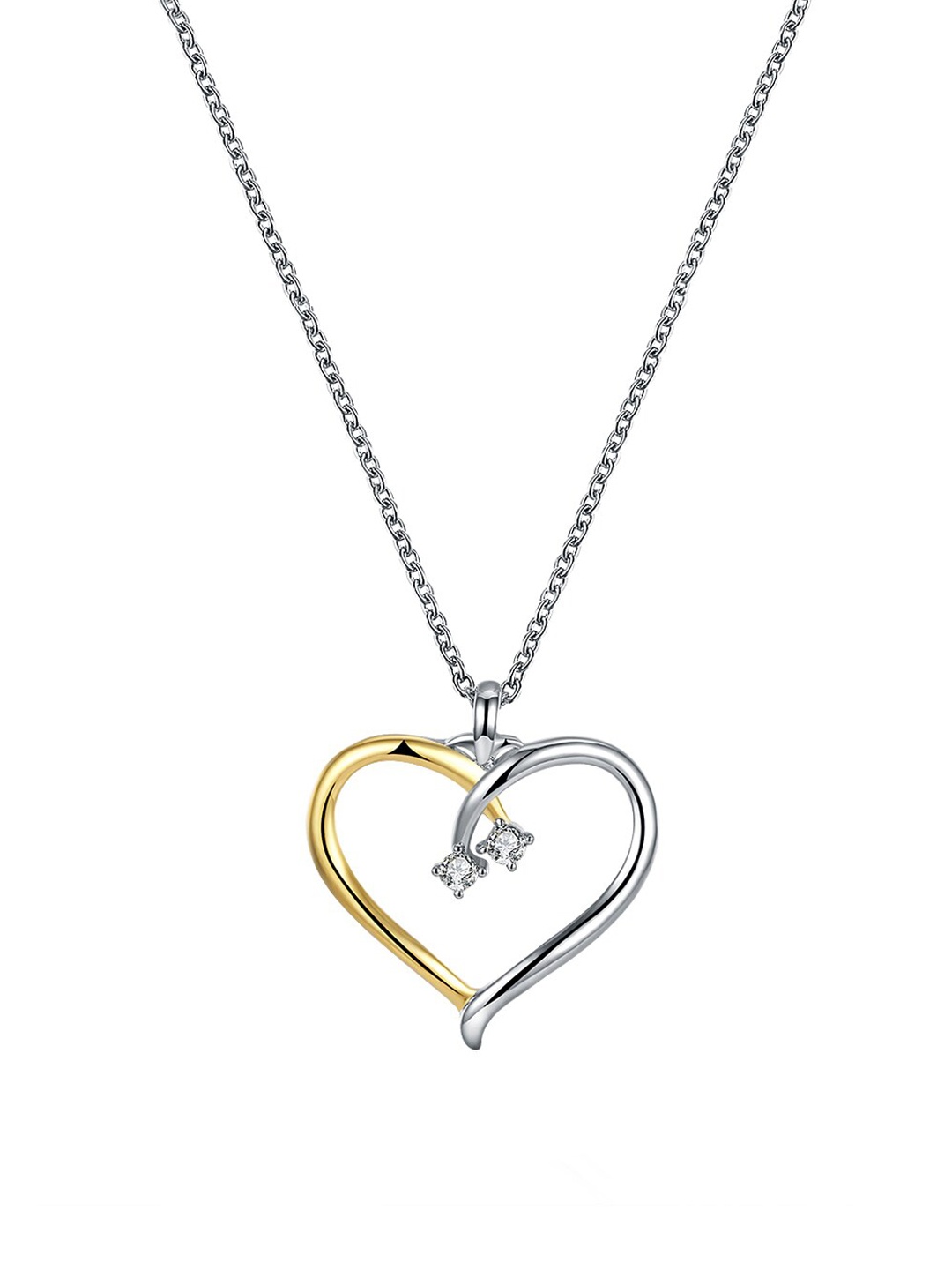 

Yellow Chimes Gold & Silver Plated Swaroski Studded Pendant