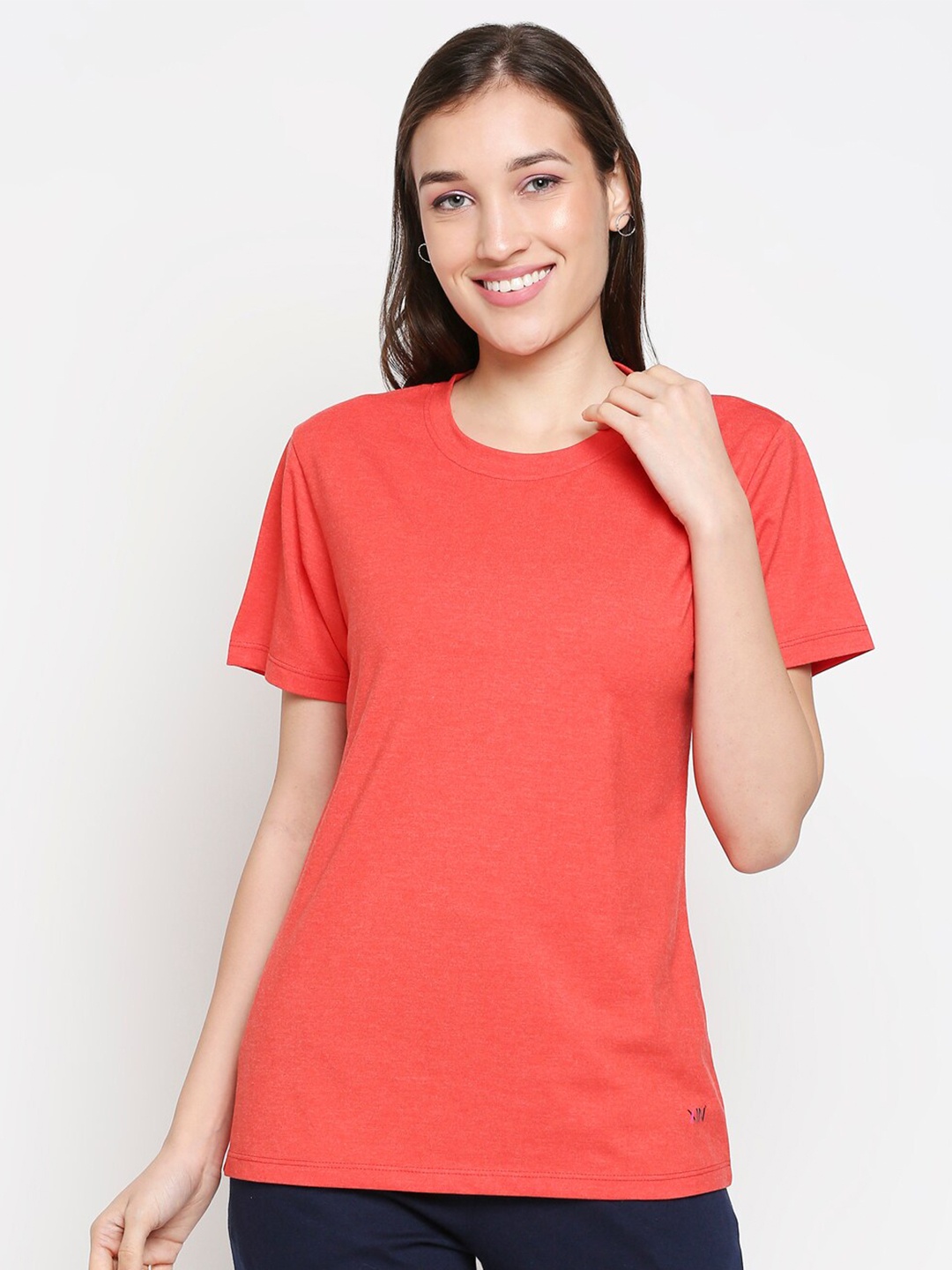 

XIN Women Red Cotton T-shirt