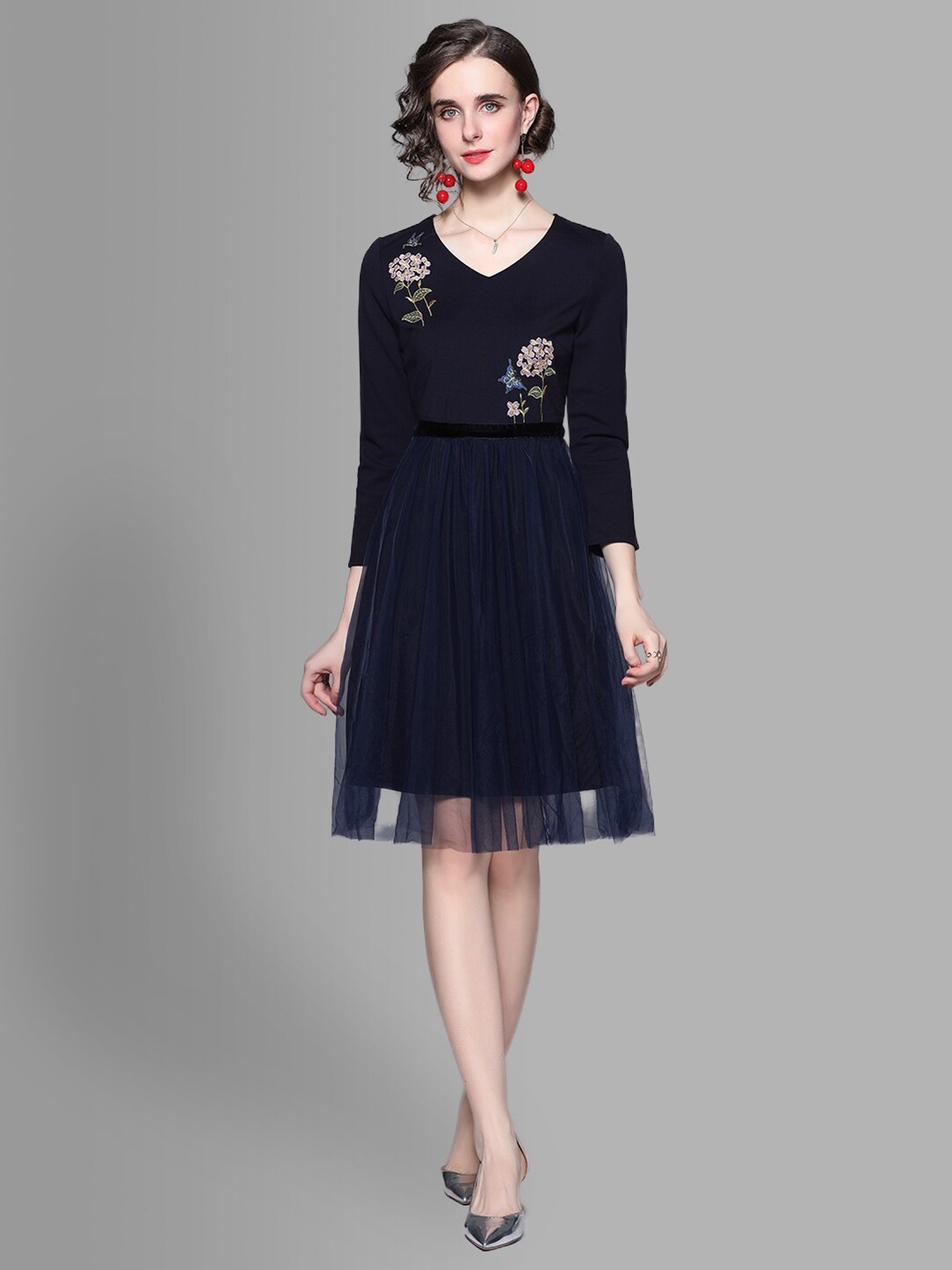 

JC Collection Navy Blue Dress