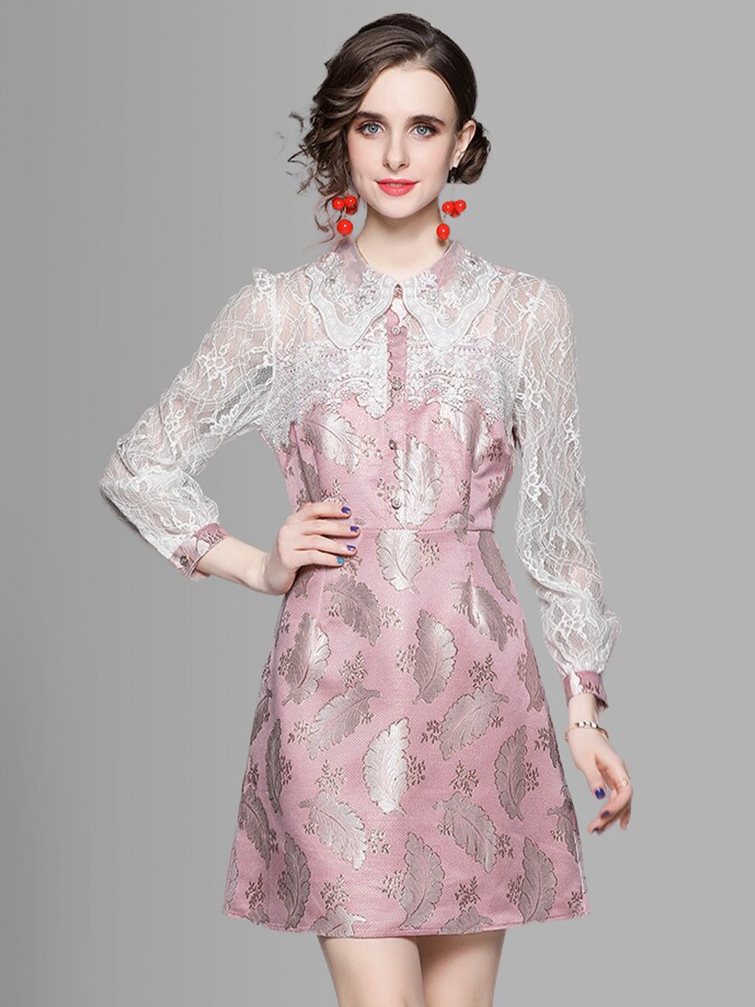 

JC Collection Pink Floral Dress