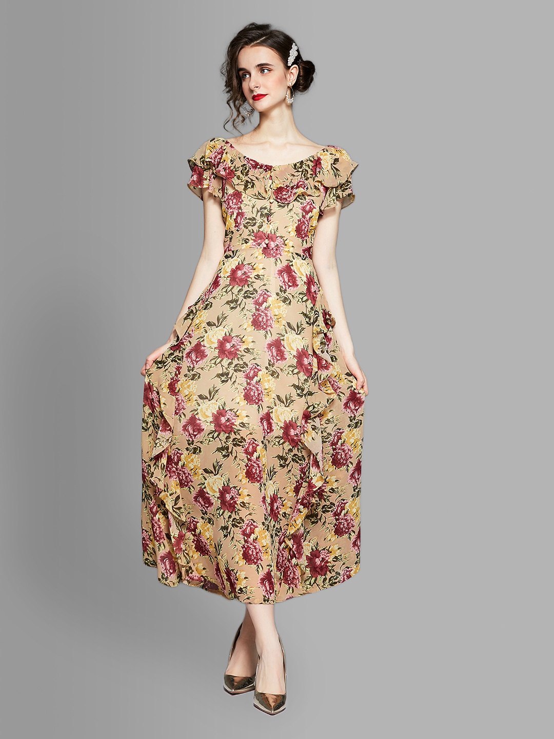 

JC Collection Multicoloured Floral Maxi Dress, Multi