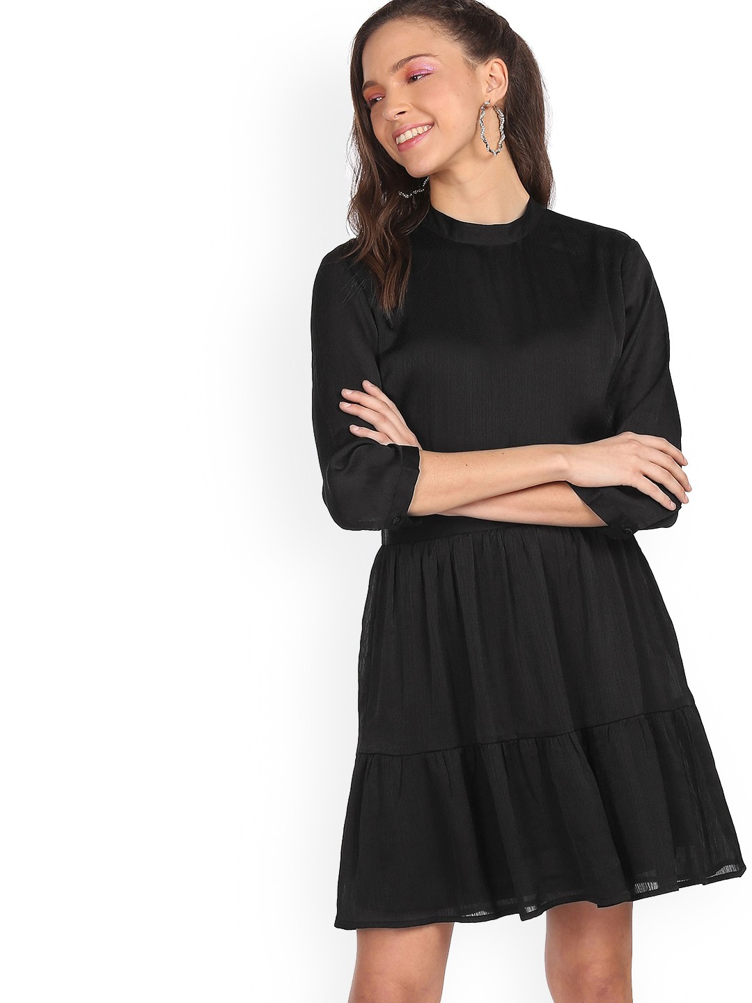 

Sugr Women Black Solid Mini Dress