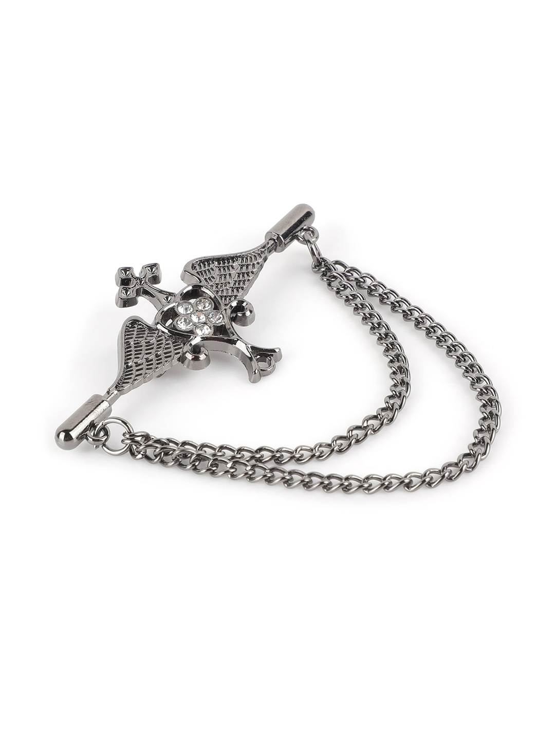 

Alvaro Castagnino Men Grey Metal Brooch
