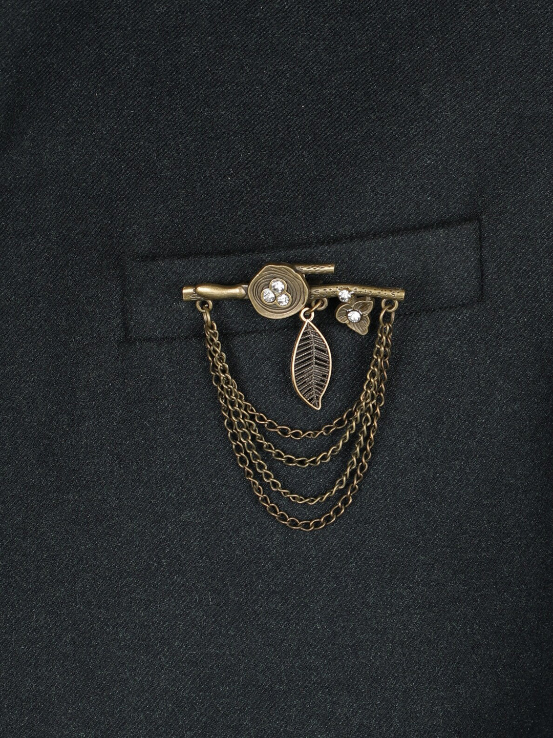 

Alvaro Castagnino Men Copper-Toned & Embellished Brooch Pin