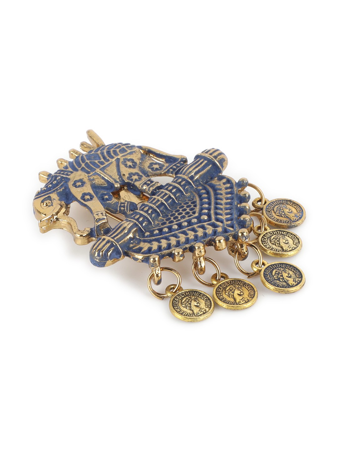 

Alvaro Castagnino Men Gold-Toned & Blue Brooch