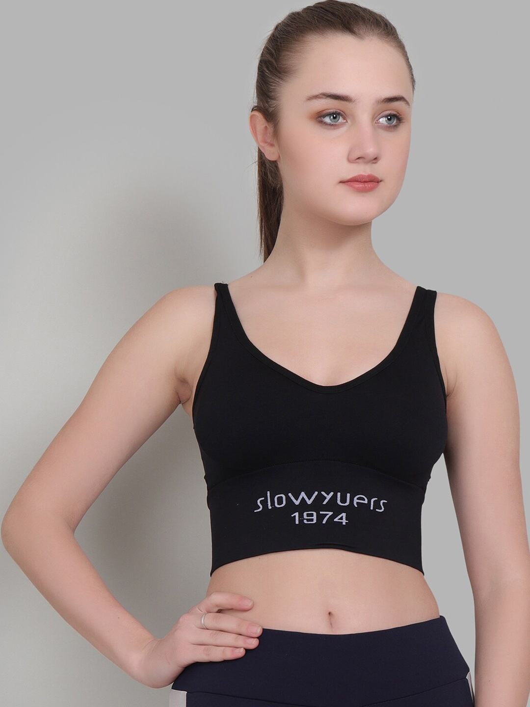 

Lebami Black Regular Sports Bra with Rapid Dry Technology