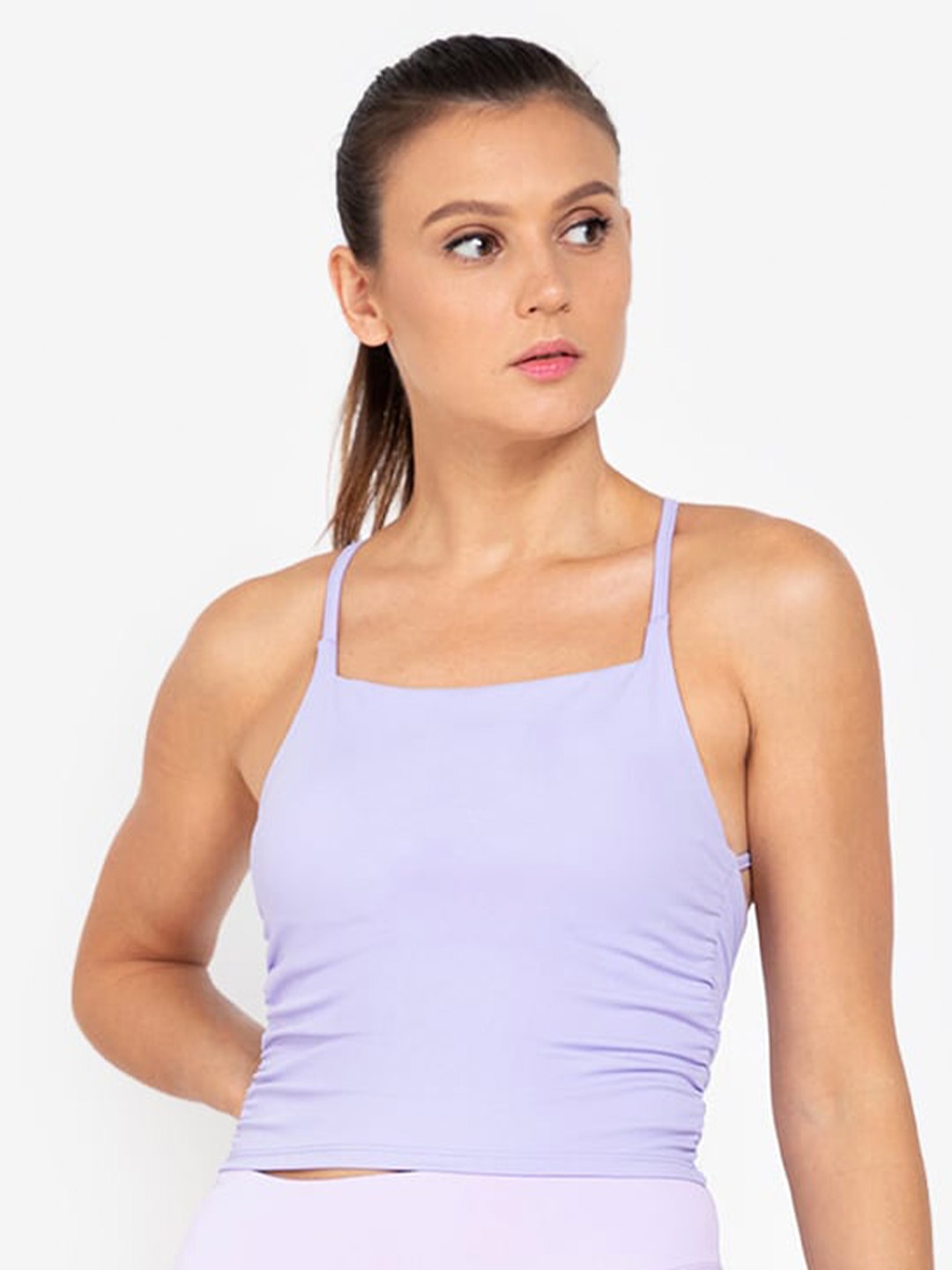 

ZALORA ACTIVE Purple Tank Crop Top