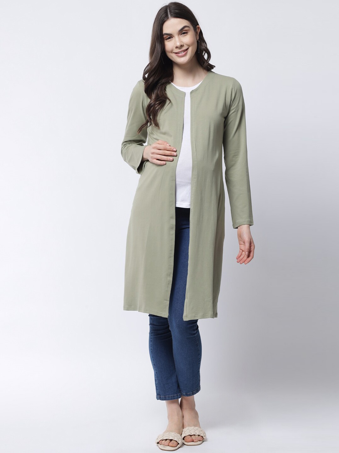 

The Vanca Women Green Maternity Longline Shrug