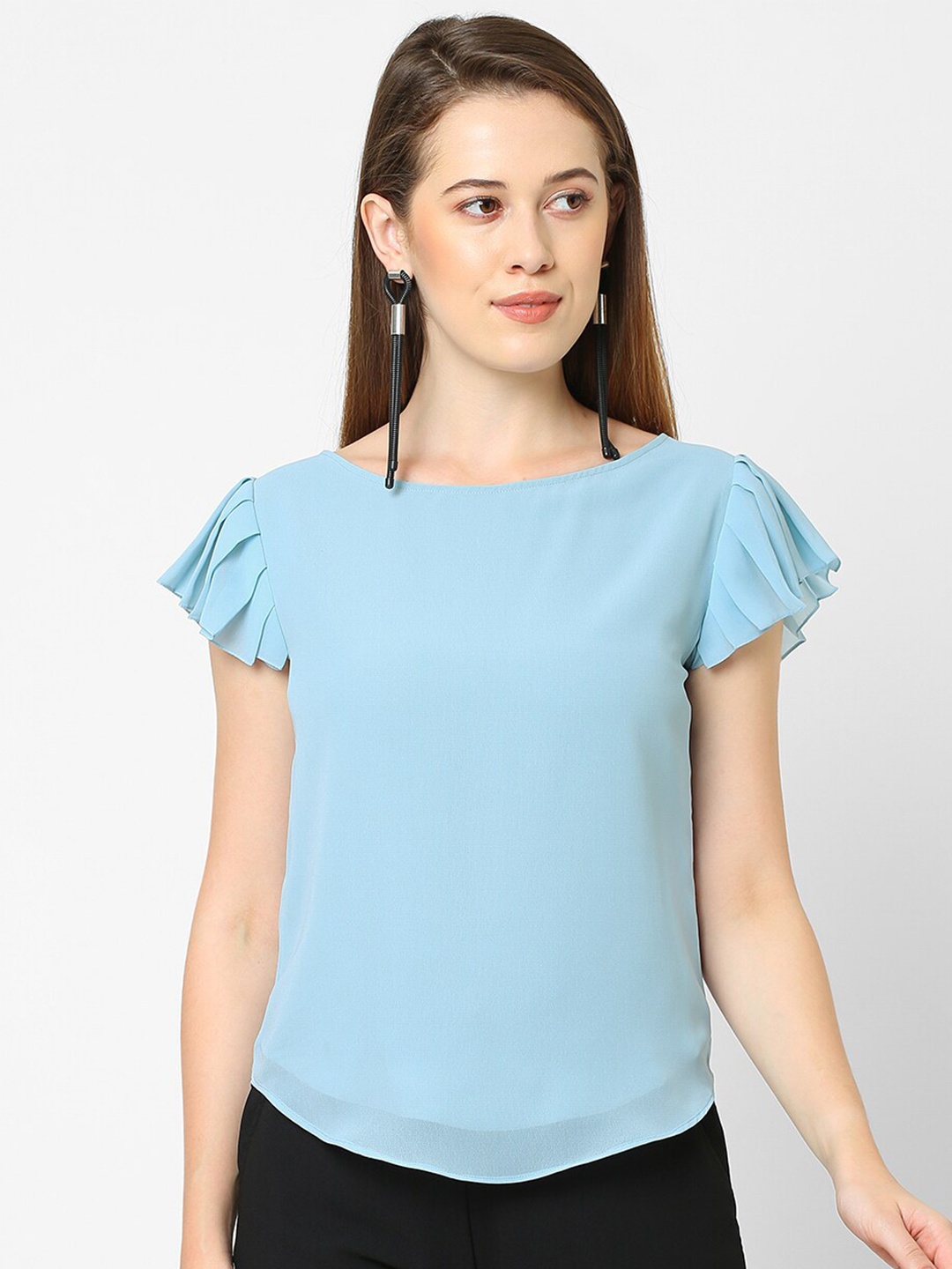 

MISH Blue Georgette Top