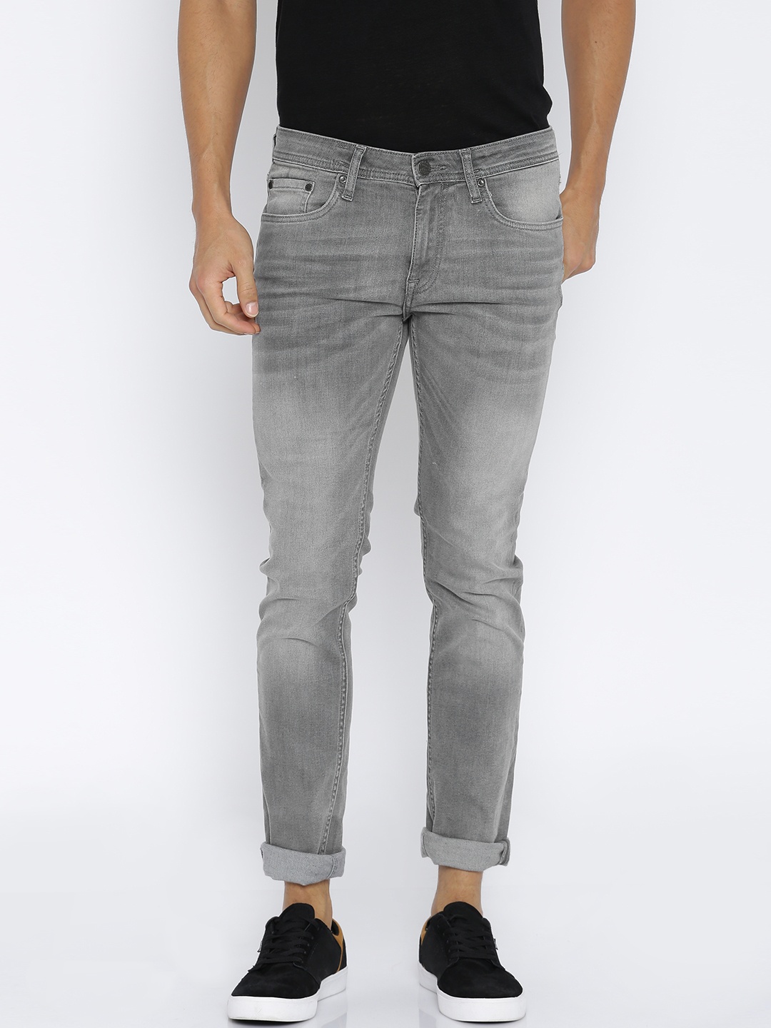 

Jack & Jones Men Grey Skinny Fit Low Rise Stretchable Jeans
