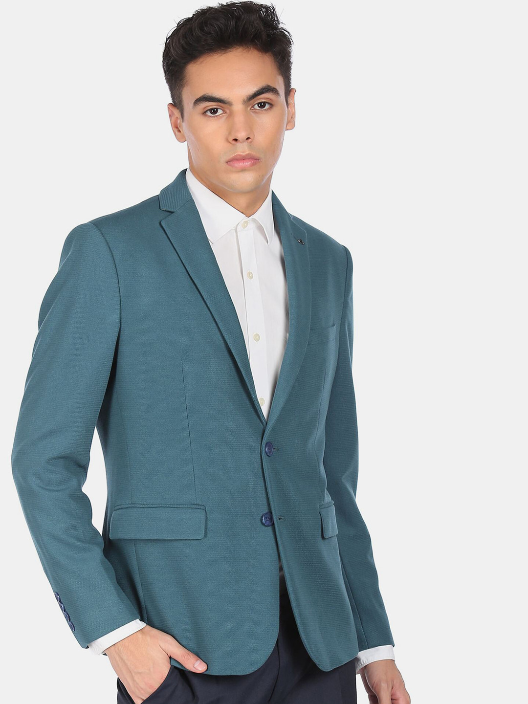 

Arrow Men Green Slim Fit Formal Blazer