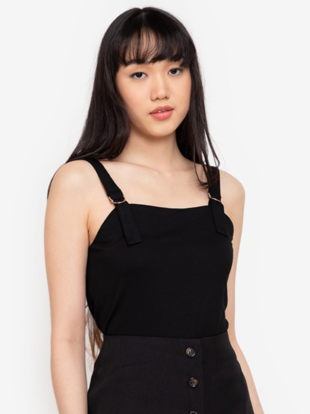 

ZALORA BASICS Women Black Sleeveless Top
