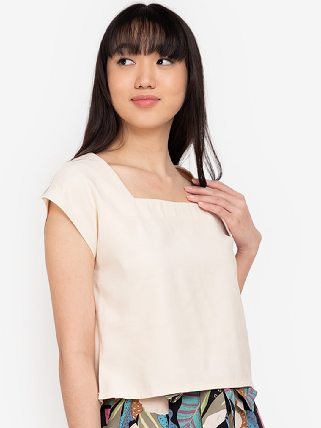 

ZALORA BASICS Beige Crop Top